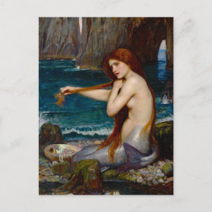 A Mermaid, c. 1900 by John Waterhouse Postcard
