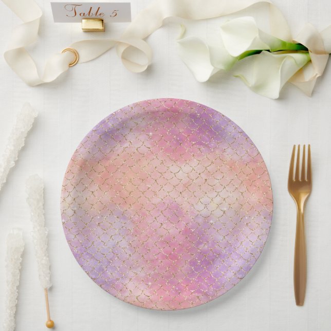 A Mermaid Galaxy Series Design 12  Paper Plate (Wedding)