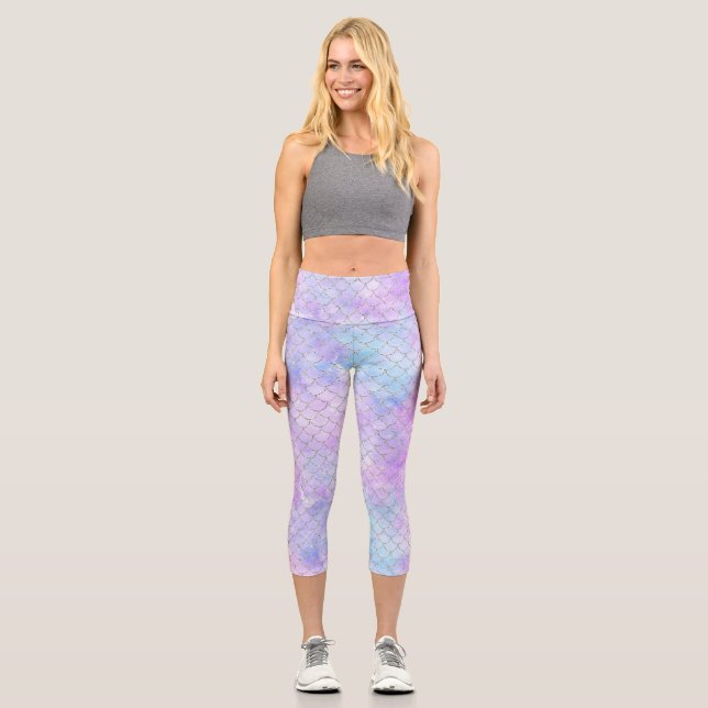 A Mermaid Galaxy Series Design 1  Capri Leggings (Front)