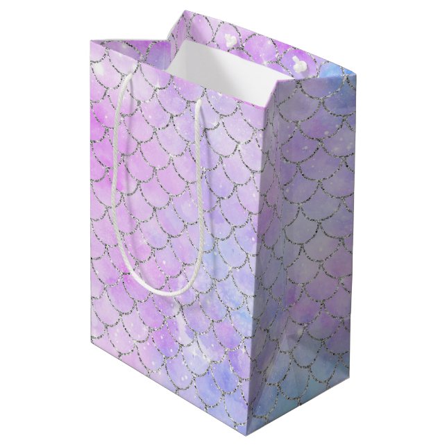 A Mermaid Galaxy Series Design 1  Medium Gift Bag (Back Angled)
