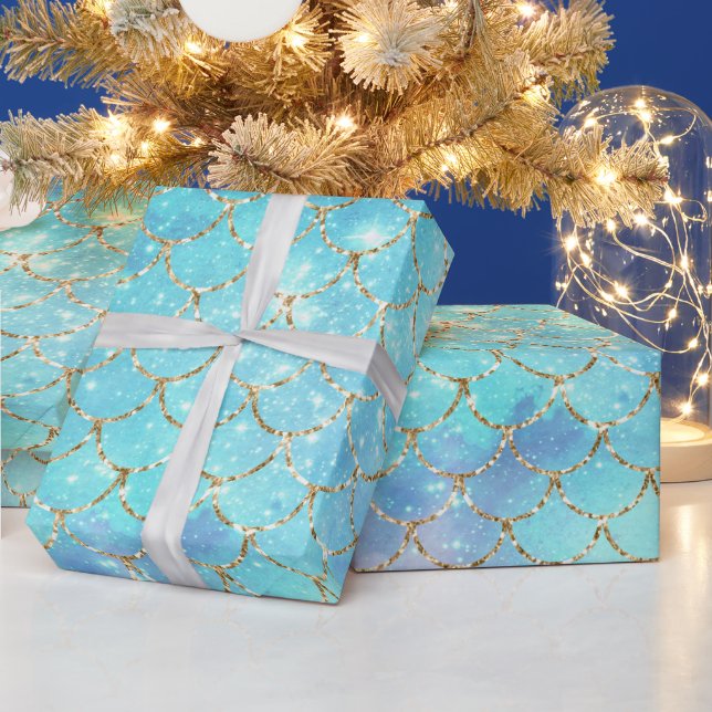 A Mermaid Galaxy Series Design 2  Wrapping Paper (Holidays)