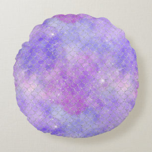 A Mermaid Galaxy Series Design 3 Round Cushion