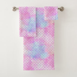 A Mermaid Galaxy Series Design 4 Bath Towel Set