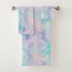 A Mermaid Galaxy Series Design 7 Bath Towel Set