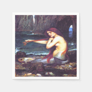 A Mermaid John William Waterhouse Napkin