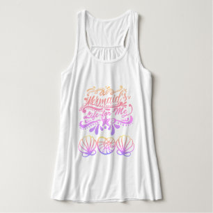 A Mermaid's Life For Me Sunset Gradient Seashells Singlet