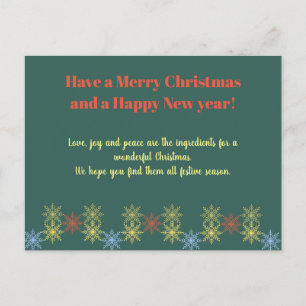 a Merry Christmas and a Happy New year card v1/6