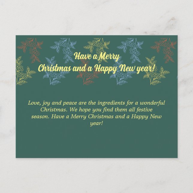 a Merry Christmas and a Happy New year card v5/6 (Front)