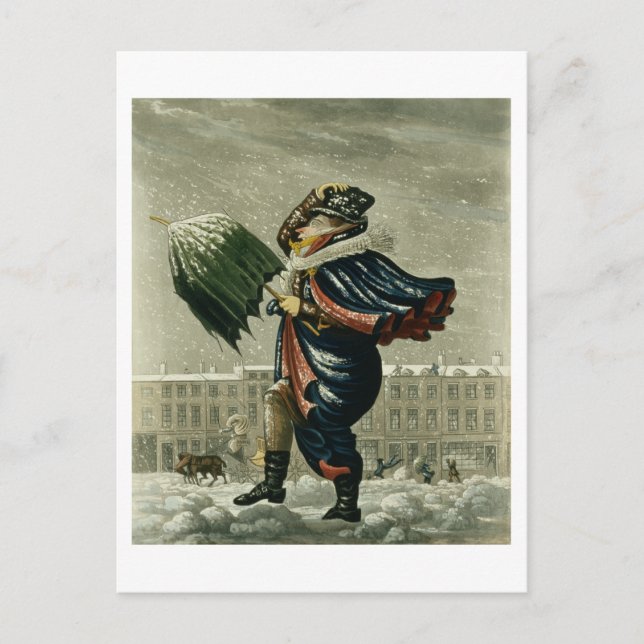 A Merry Christmas and a Happy New Year in London, Holiday Postcard (Front)