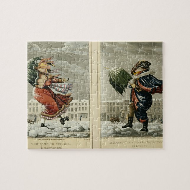 A Merry Christmas and a Happy New Year in London: Jigsaw Puzzle (Horizontal)