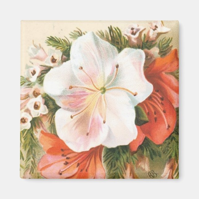 A Merry Christmas Flower Magnet (Front)