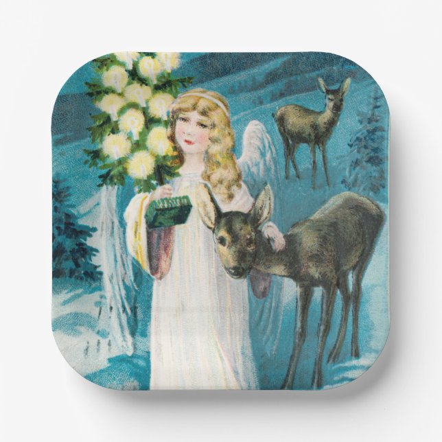 A Merry Christmas Holiday   Paper Plate (Front)