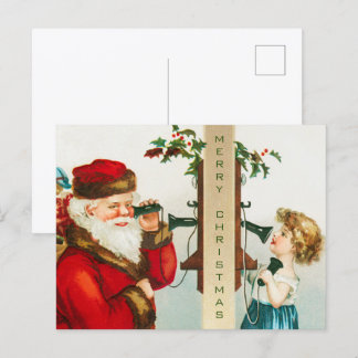 A Merry Christmas Santa Claus by Ellen Clapsaddle Holiday Postcard