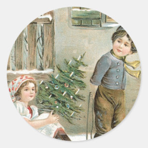 A Merry Christmas to You! Classic Round Sticker