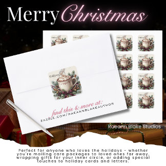 A Merry Christmas To You Hot Chocolate Square Sticker