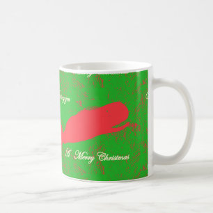 A merry christmas whale coffee mug