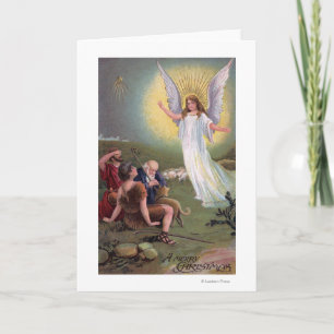 A Merry ChristmasAngel Before the Shepherds Holiday Card