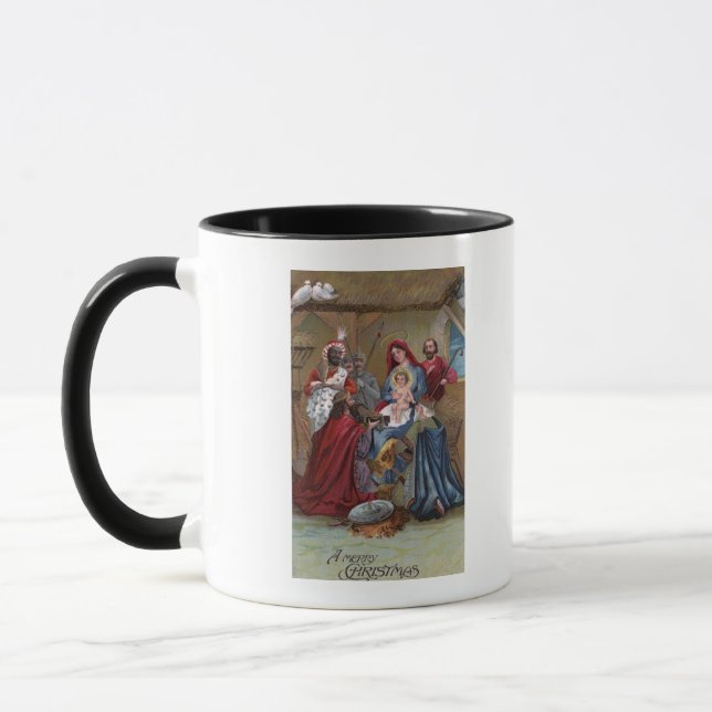 A Merry ChristmasNativity Scene Mug (Left)