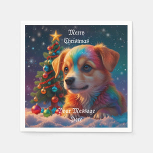 A Merry Festive Christmas Holiday  Napkin