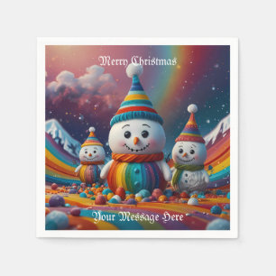 A Merry Festive Christmas Holiday  Napkin