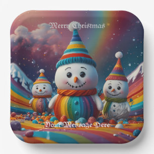 A Merry Festive Christmas Holiday Paper Plate