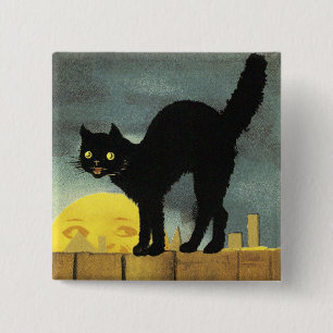 A Merry Halloween 15 Cm Square Badge