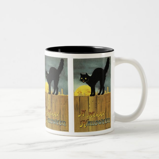A Merry Halloween Two-Tone Coffee Mug (Right)