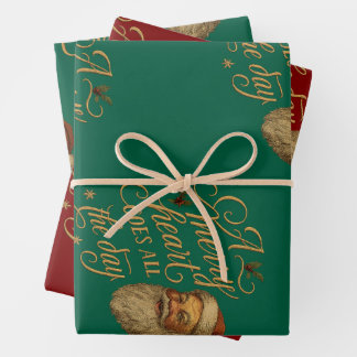 A merry heart goes all the day  wrapping paper sheet