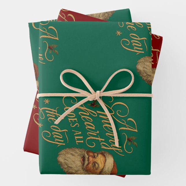 A merry heart goes all the day  wrapping paper sheet (In situ)