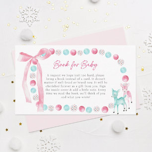 A Merry Little Baby Girl Shower Book for Baby Enclosure Card