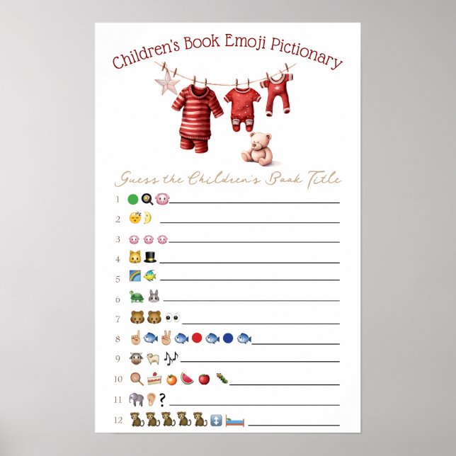 A Merry Little Baby Shower Baby Shower Game Poster (Front)