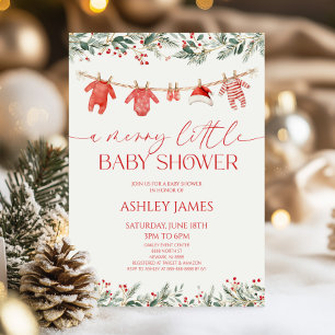 A Merry Little Baby Shower Christmas Baby Shower Invitation