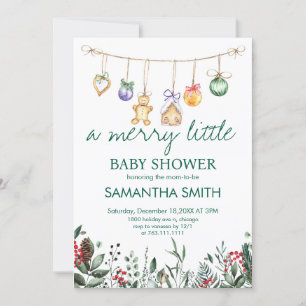 A Merry Little Baby Shower Invitation