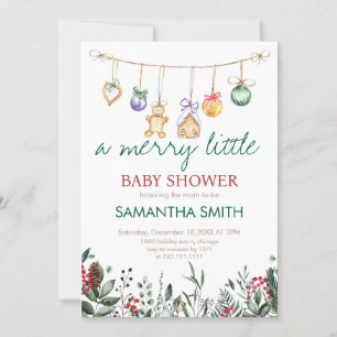 A Merry Little Baby Shower Invitation