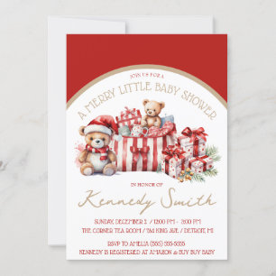 A Merry Little Baby Shower, Red & Beige Shower Invitation
