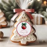A Merry Little Baby Shower Sticker<br><div class="desc">A Merry Little Baby Shower Round Sticker is perfect for party favours or envelope seals. Matching items in our store Cava party design</div>