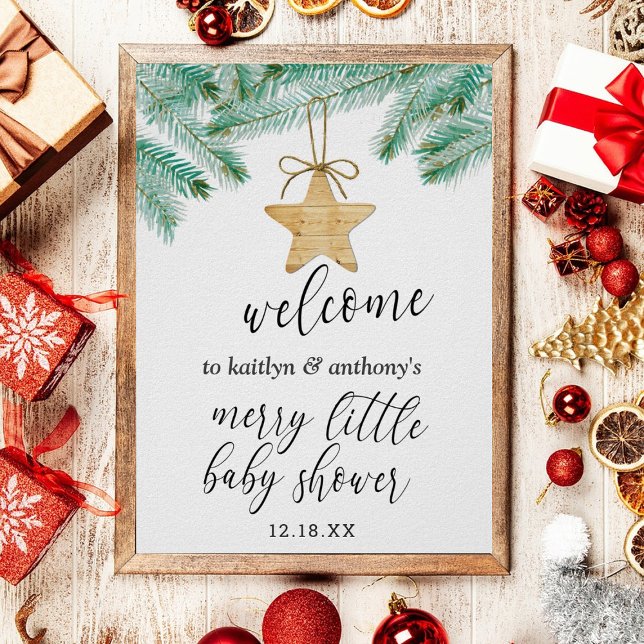 A Merry Little Baby Shower Welcome Poster (Creator Uploaded)