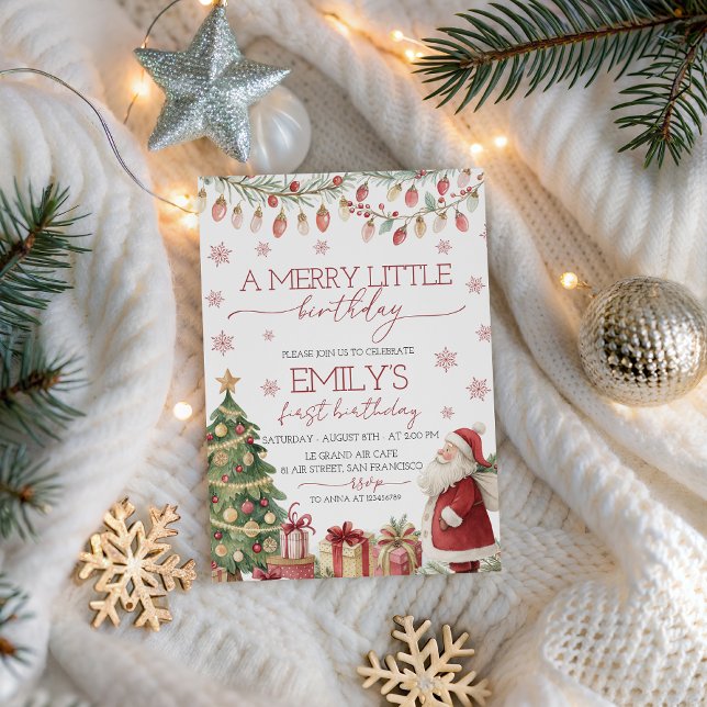 A Merry Little Birthday Invitation (Creator Uploaded)