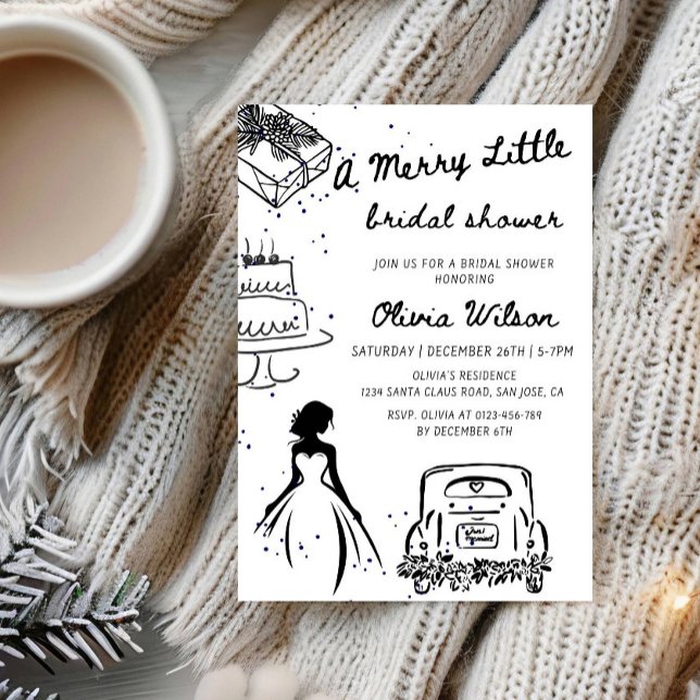 A Merry Little Bridal Shower Party Invitation (Creator Uploaded)