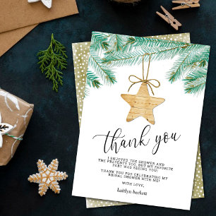 A Merry Little Bridal Shower Thank You Card