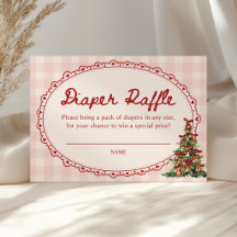 A Merry Little Christmas Baby Shower Diaper Raffle