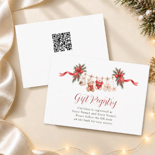 A Merry Little Christmas Baby Shower Gift Registry Enclosure Card