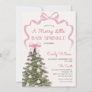 A Merry Little Christmas Baby Shower Invitation