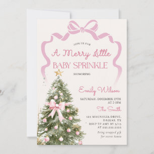 A Merry Little Christmas Baby Shower Invitation