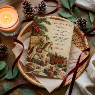 A Merry Little Christmas Baby Shower Invitation