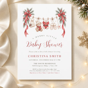 A Merry Little Christmas Baby Shower Invitation