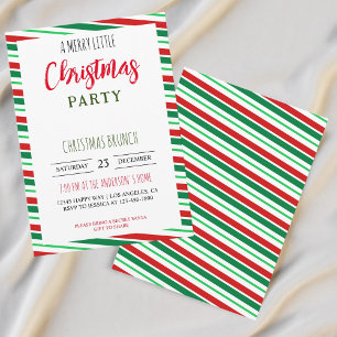 A Merry Little Christmas Holiday Festive Party Invitation