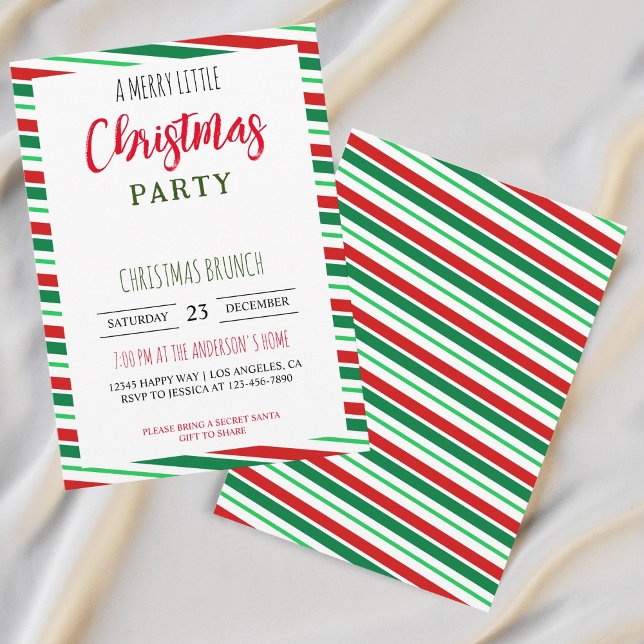 A Merry Little Christmas Holiday Festive Party Invitation (Creator Uploaded)