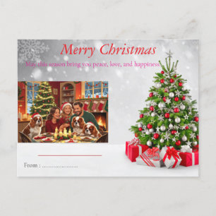 A Merry Little Christmas Invitation – Cosy Family  Postcard