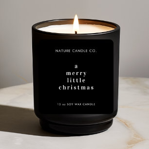 A Merry Little Christmas Minimalist Soy Candle  Square Sticker